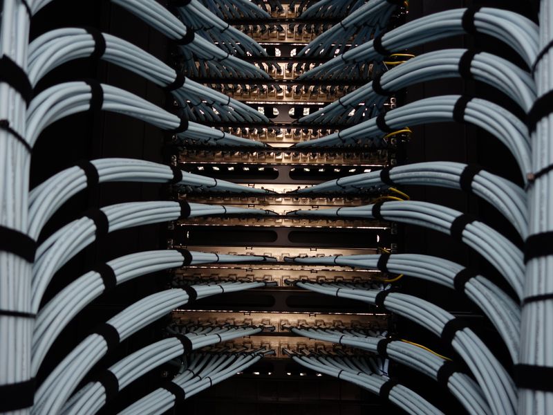 Organized network server cables for efficient data management