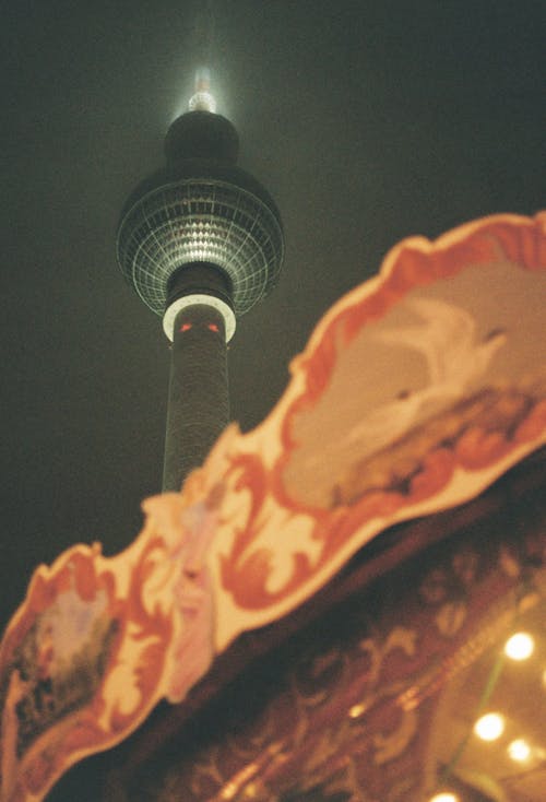 Carousel Under a Tower in Berlin 