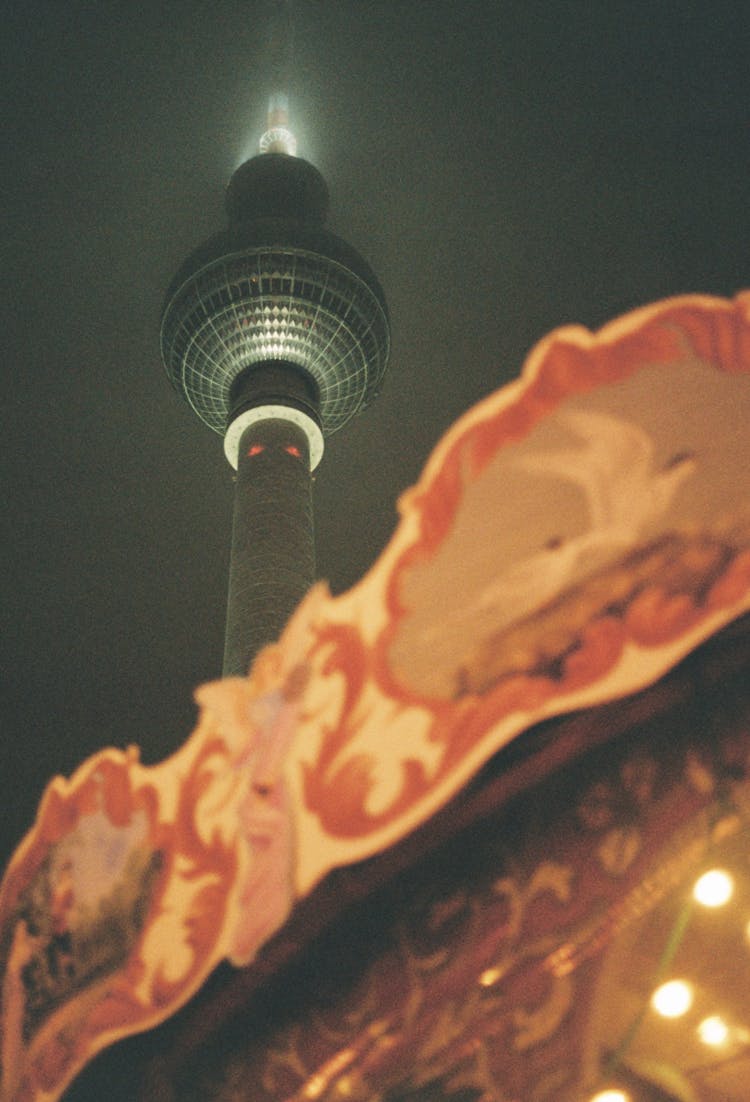 Carousel Under A Tower In Berlin 