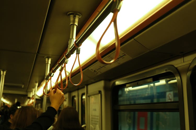 Grab Handles On The Train 