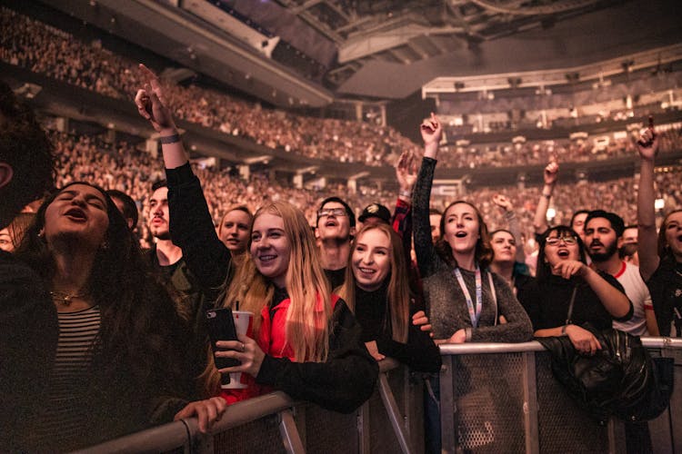 People Having Fun On Concert