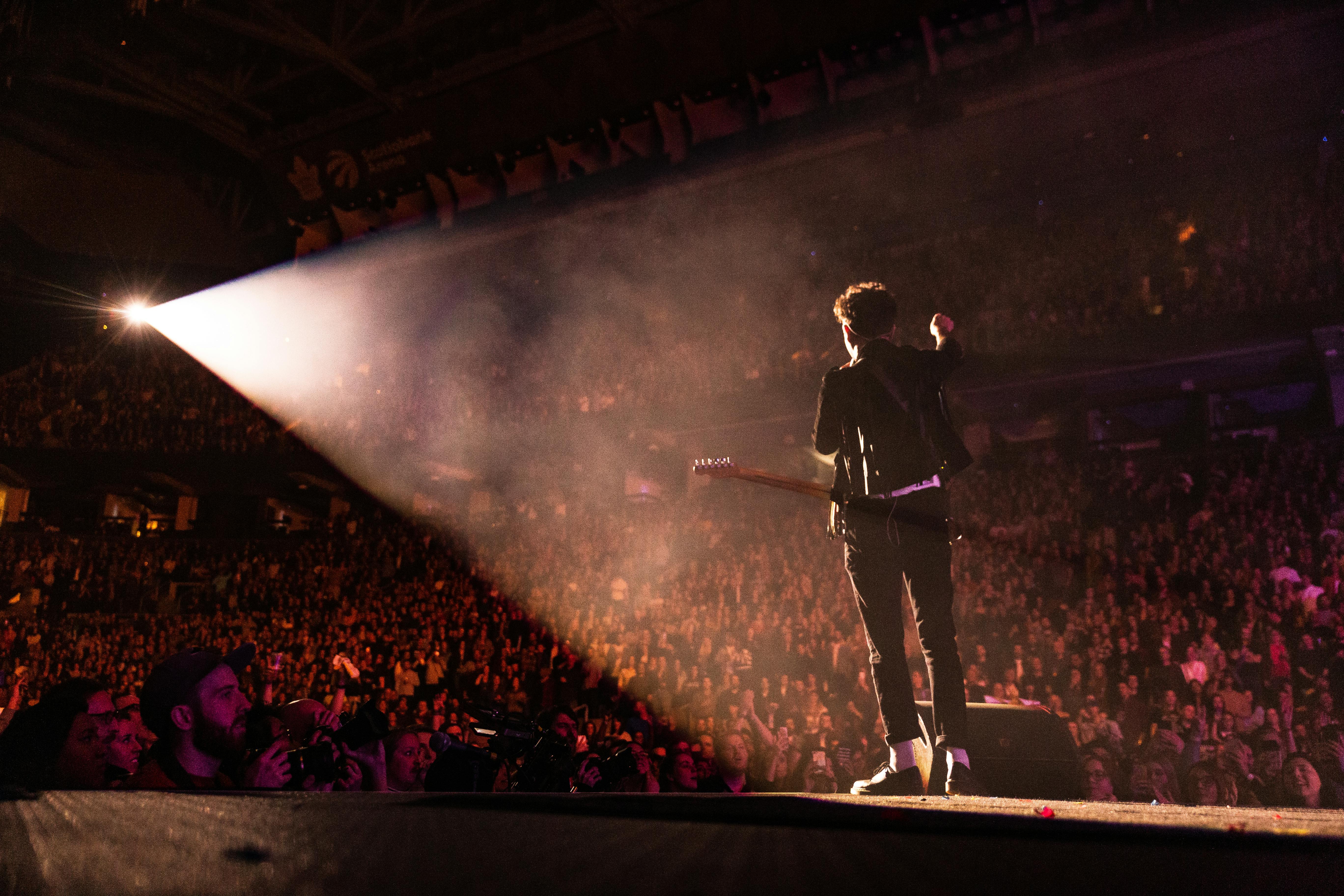 man performing on stage