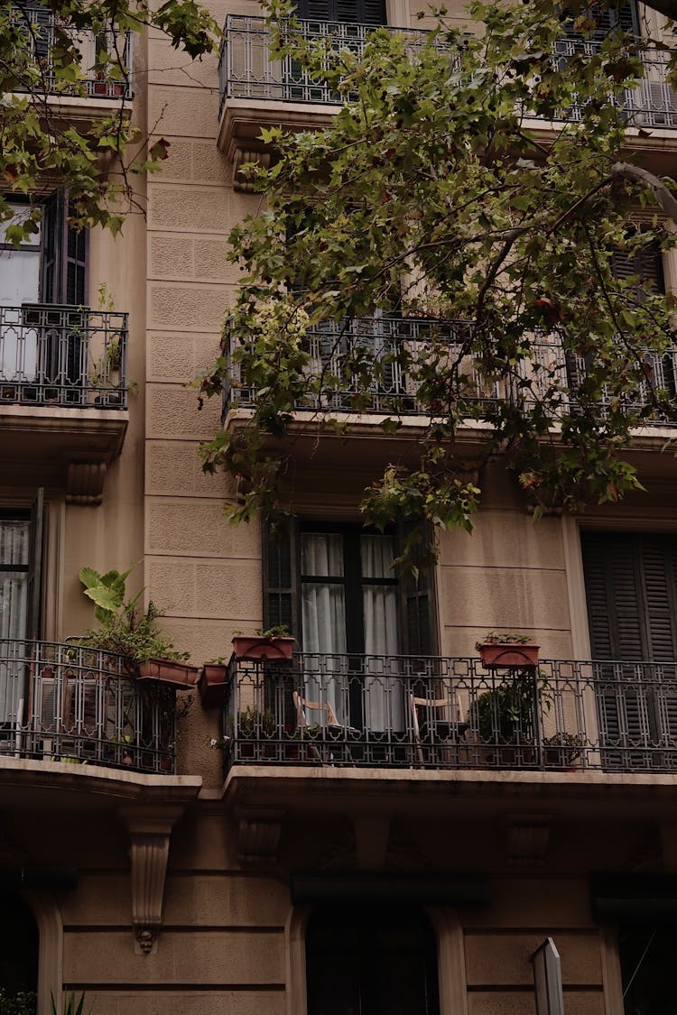 Balconies In An Apartment Building 