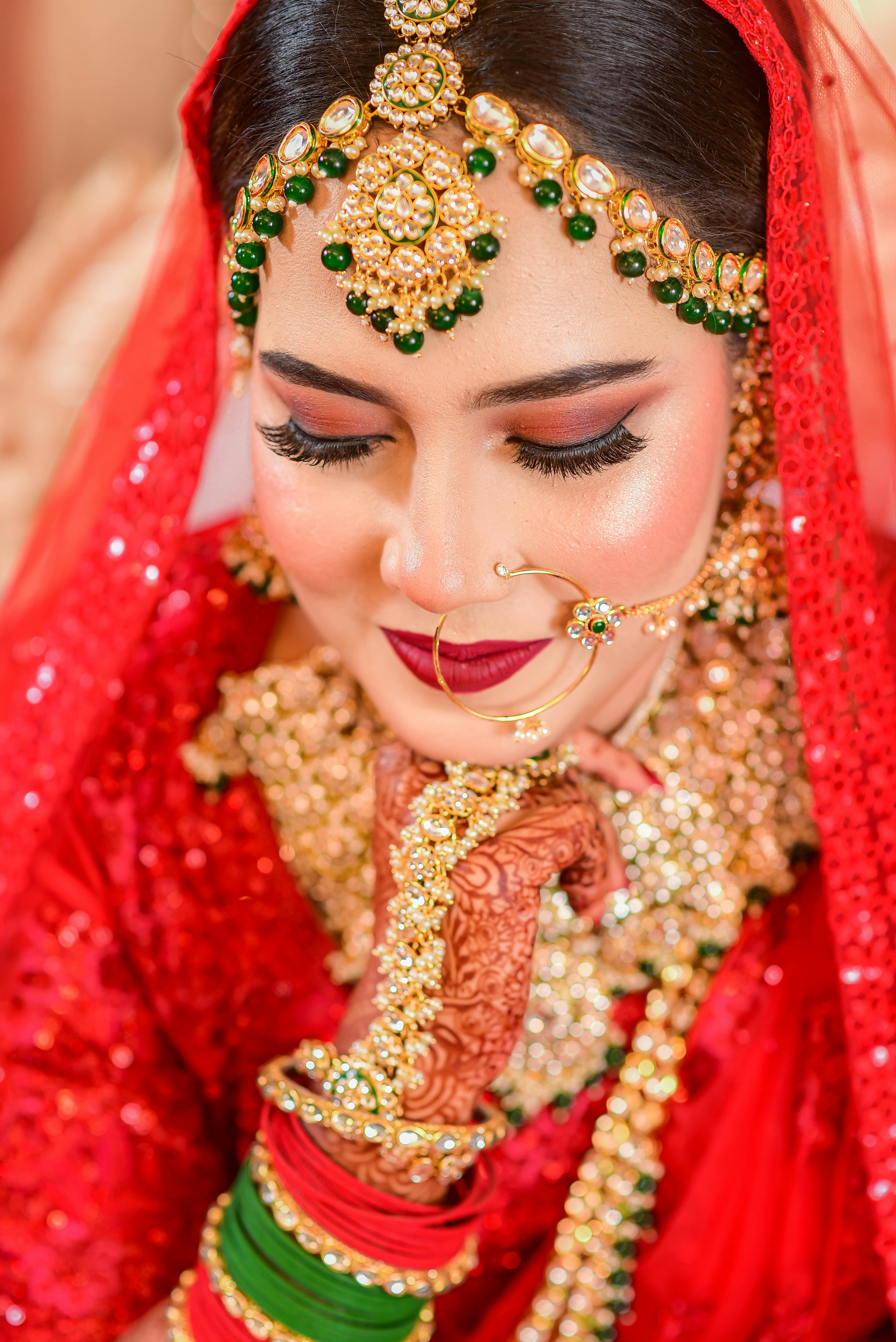 How you can transform your simple bridal look into mesmerising by adding  oversized heritage nose ring.