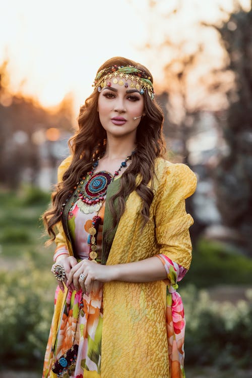 Portrait of Woman in Traditional Clothing