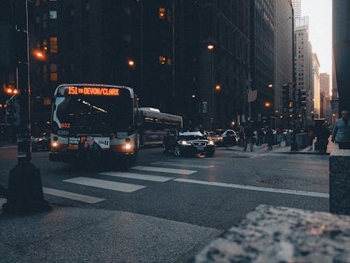 City Bus on a Street 