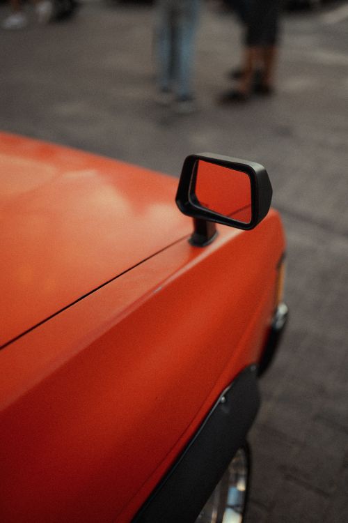 Side Mirror on Red Car · Free Stock Photo
