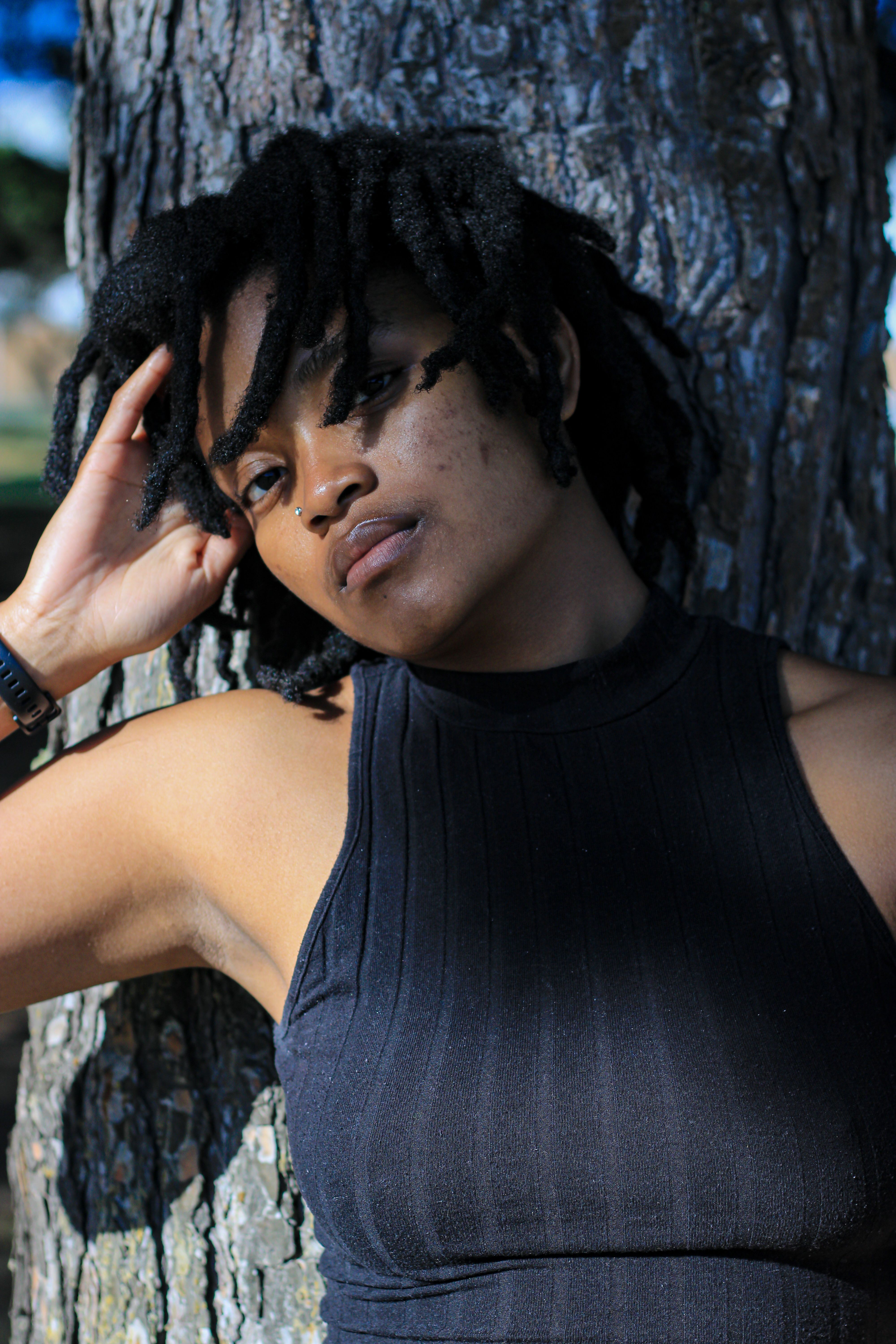 Portrait of Woman with Black Hair · Free Stock Photo