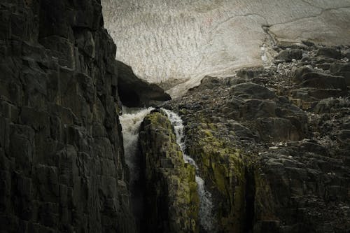 View from a Rocky Cliff on a Beach 