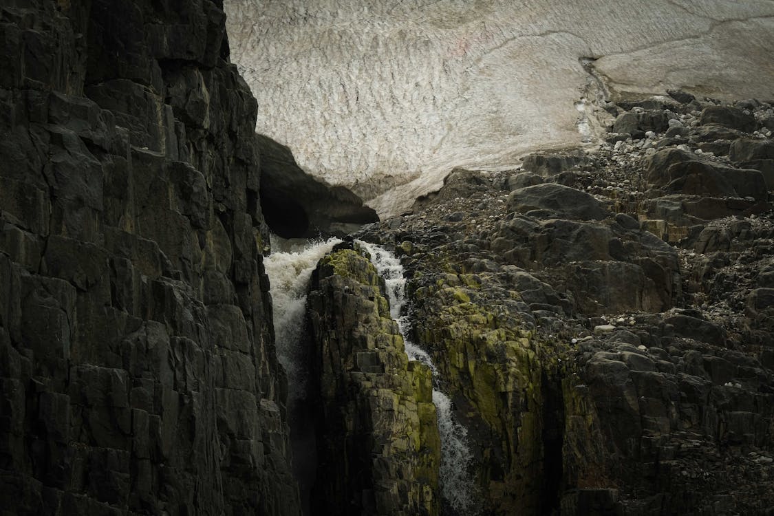 View from a Rocky Cliff on a Beach 