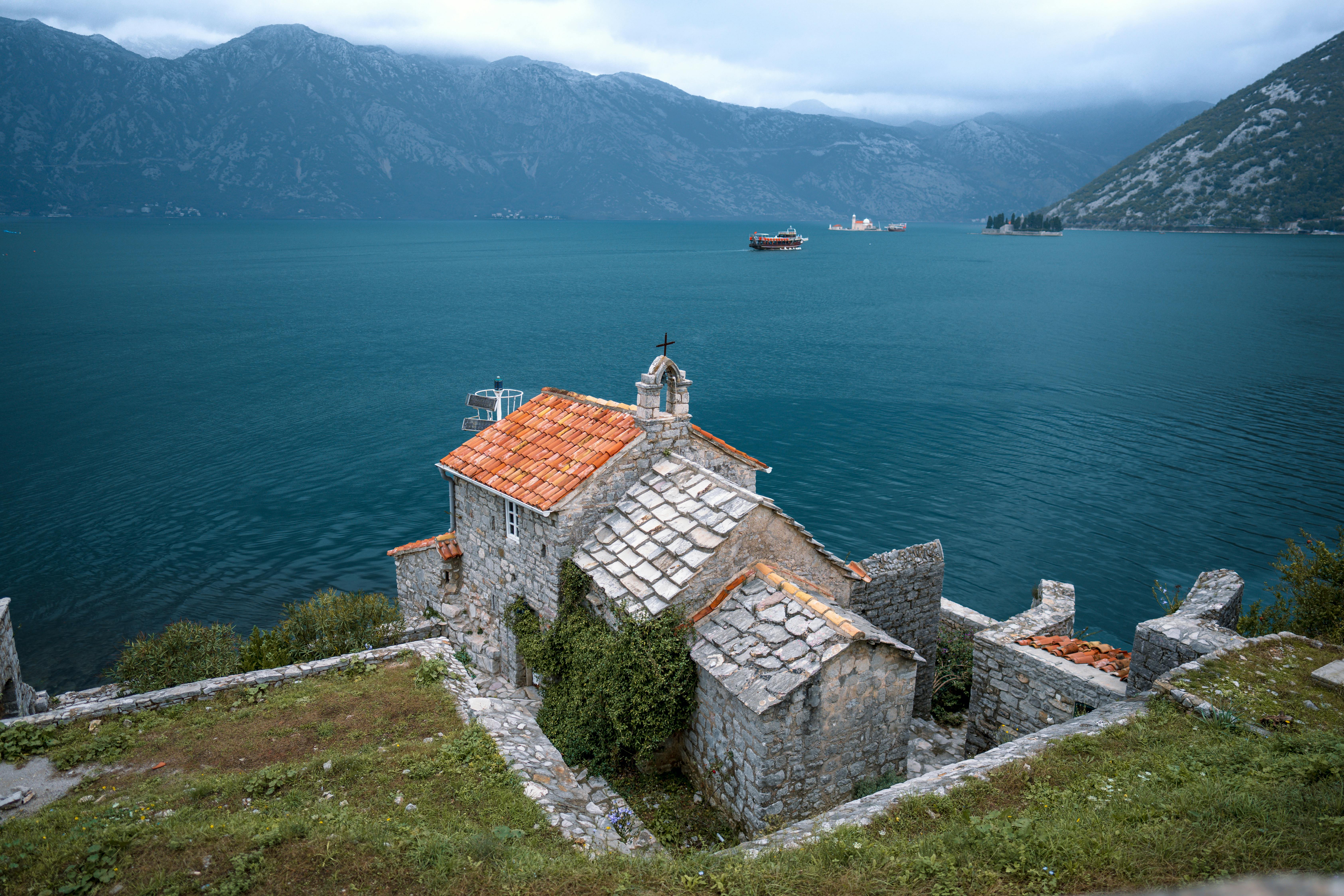 stone church on the coast of montenegro