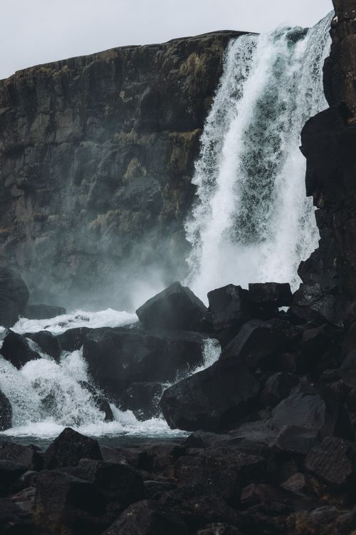 Waterfall on Rocks · Free Stock Photo