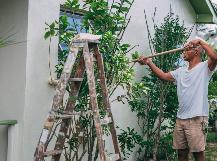 Painting a house exterior