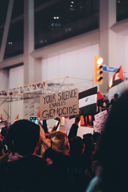 People on a Demonstration in Palestine 