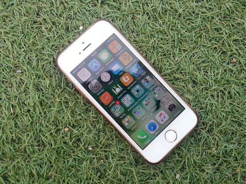 Iphone Perak Di Rumput Hijau