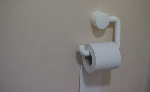 Weißes Toilettenpapier