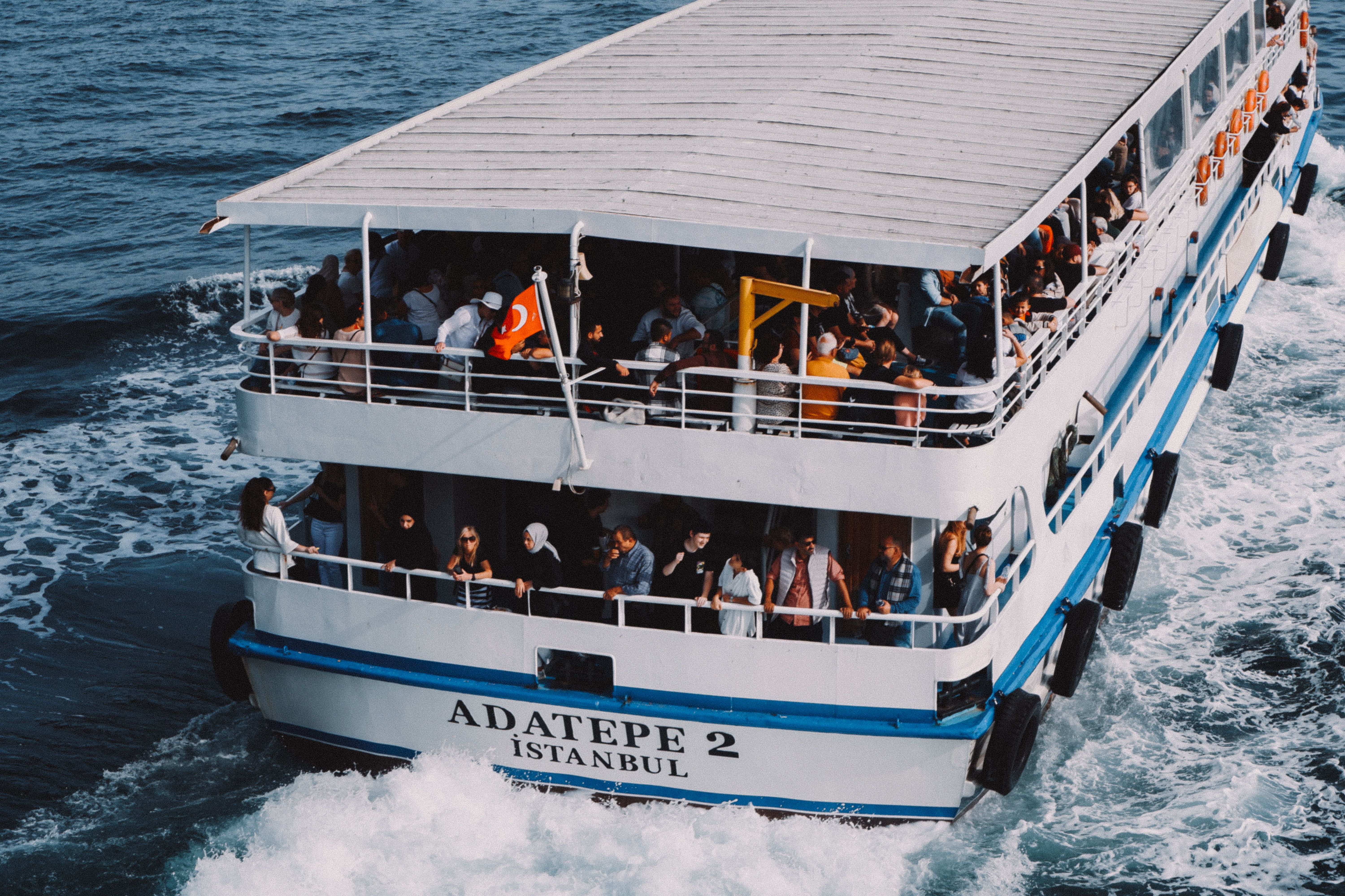 Tourists Traveling by Turkish Ferry Adatepe 2 · Free Stock Photo