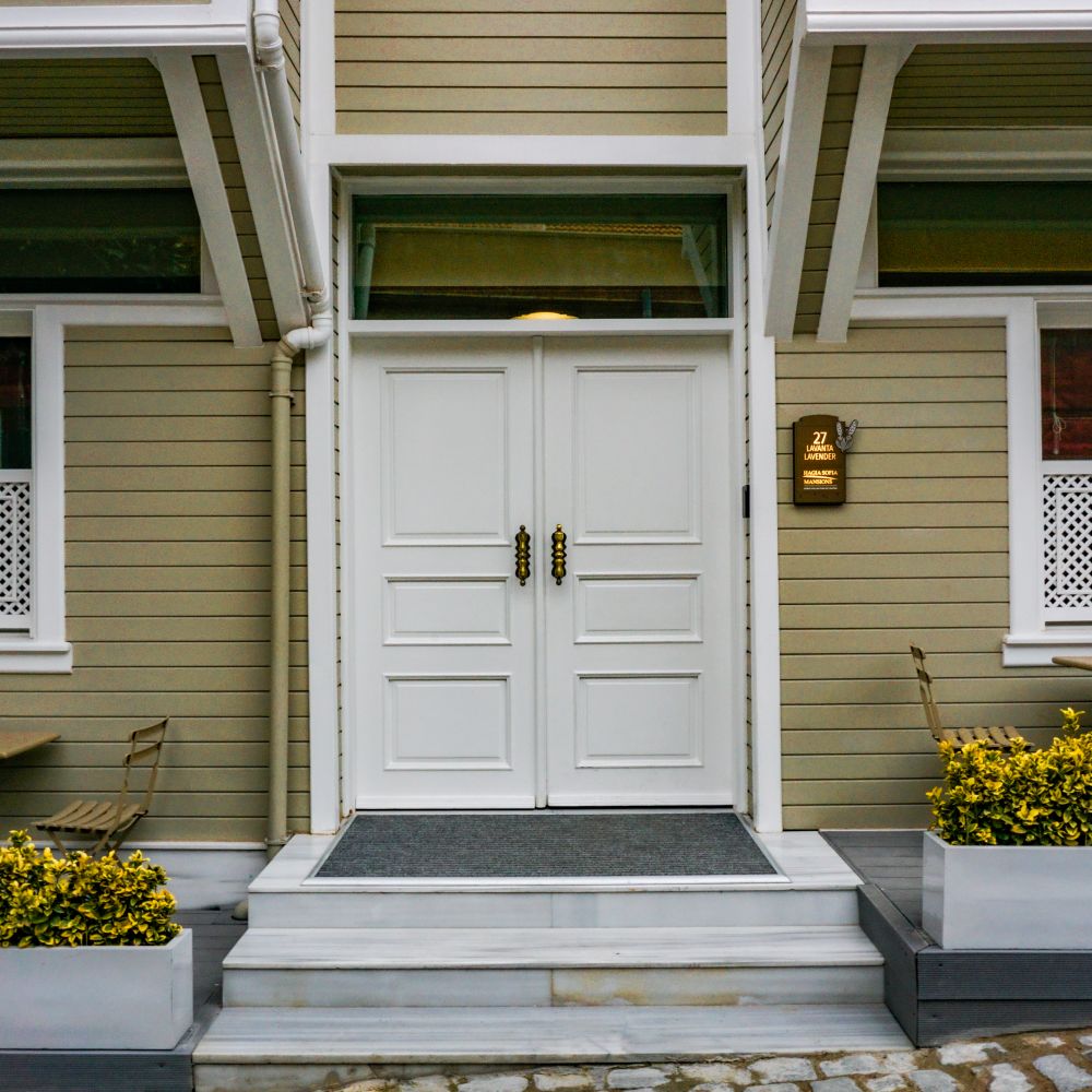 Exterior Painting in Cheam — dust sheets down and the room fully protected