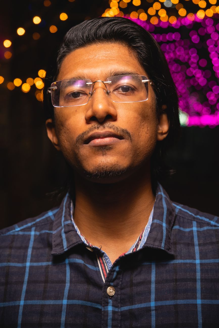 Cinematic portrait representing Yuvaraj R as a student developer