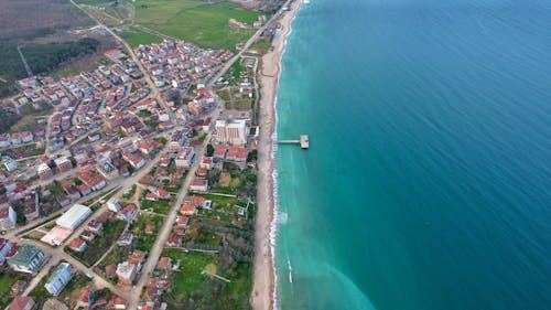 Бесплатное стоковое фото с Аэрофотосъемка, береговая линия, вид сверху