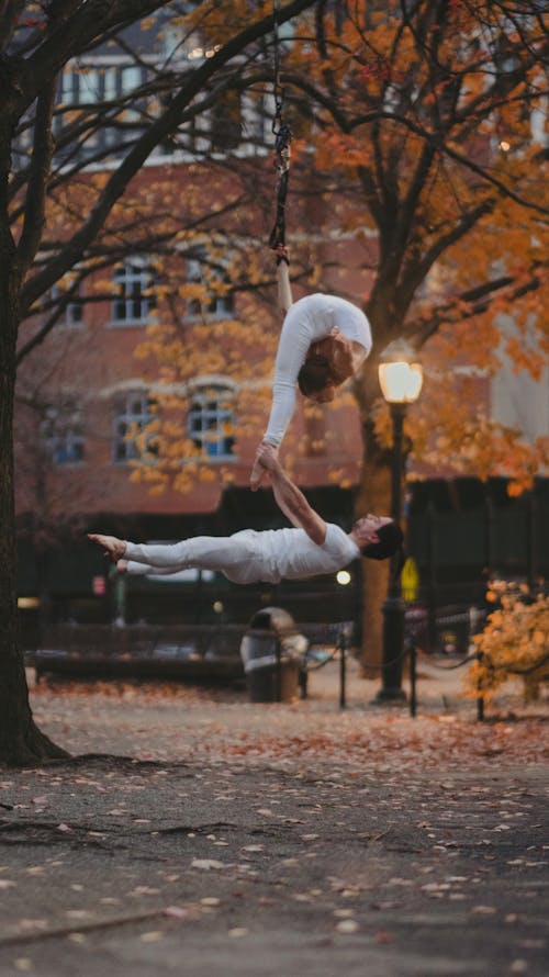 Foto d'estoc gratuïta de acrobàcia, actuació, agilitat