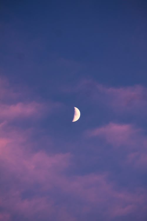 Kostnadsfri bild av dramatisk himmel, halv måne, himmel