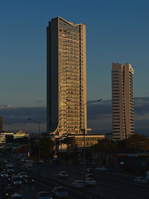 High Rise Apartment Buildings in a City 