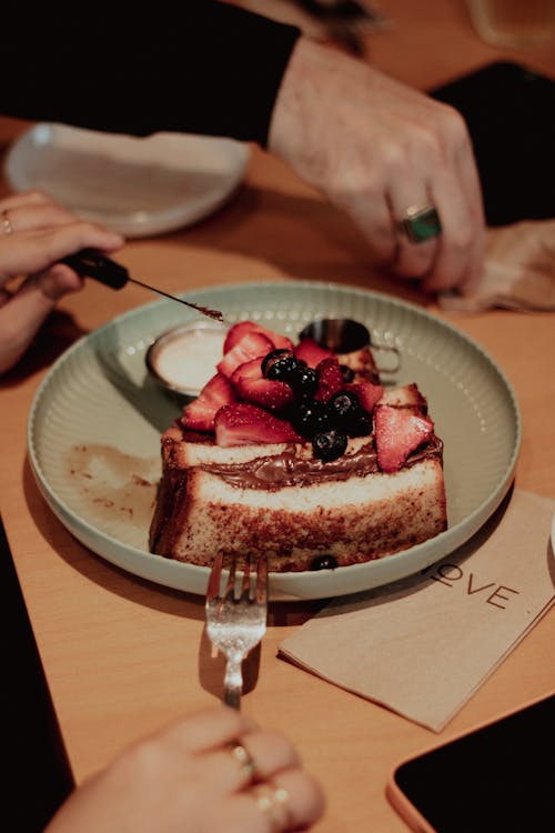 Cake Served in a Restaurant 