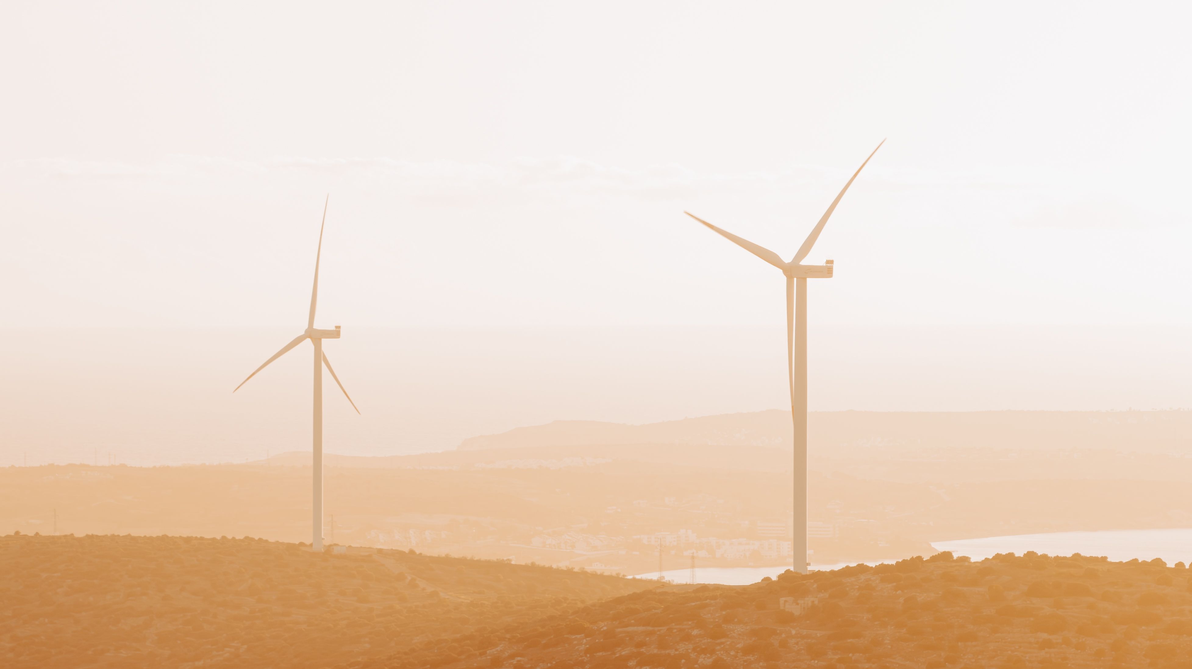 Wind Turbines on Hill at Sunset · Free Stock Photo