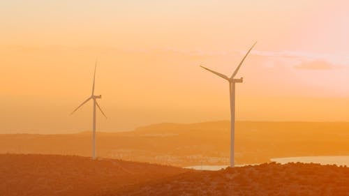 Wind Turbines at Sunset