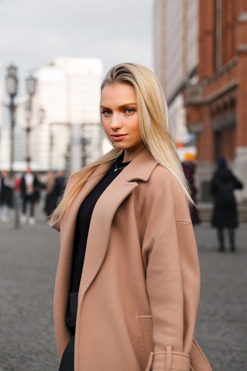 Blonde Woman in Coat