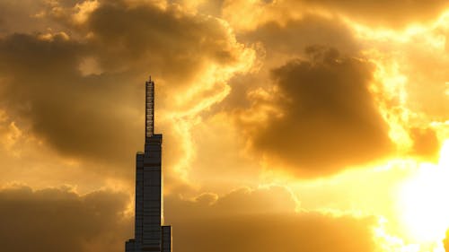 建造, 摩天大樓, 日落 的 免費圖庫相片