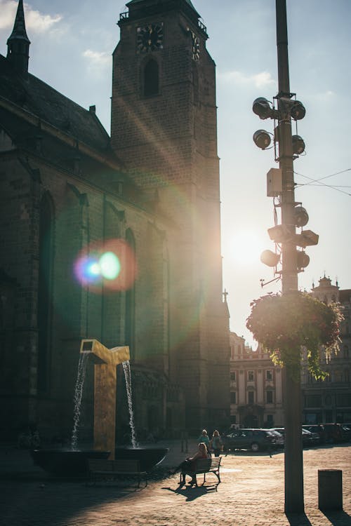 Free stock photo of church, czechia, light reflection