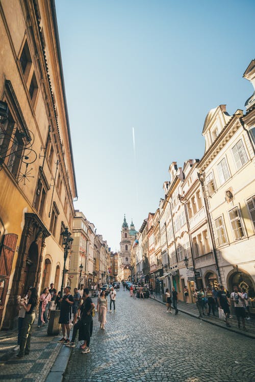 Narrow, Cobblestone Street in Old Town