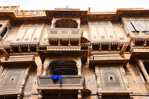 Vintage Building with Balconies in India