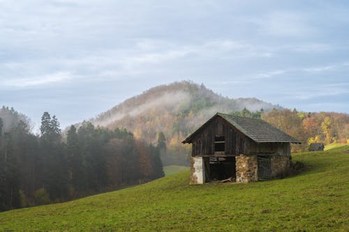 Barn in Mountains
