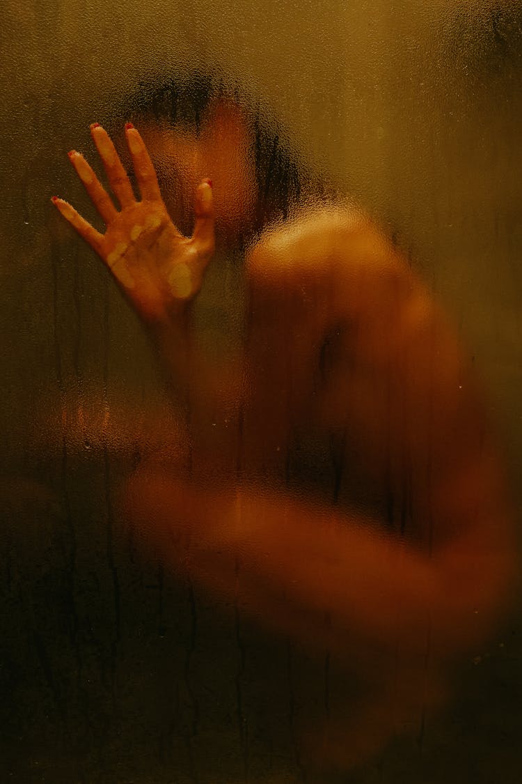 Naked Woman Squatting In Shower