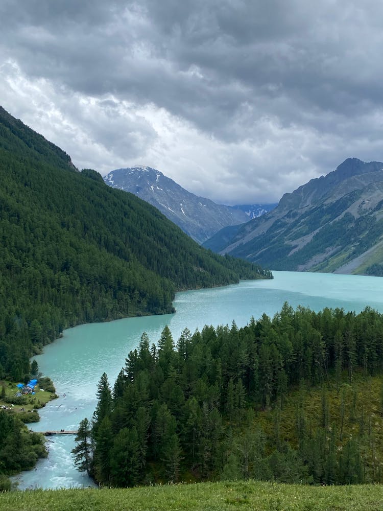 Lake And Forest In Mountains