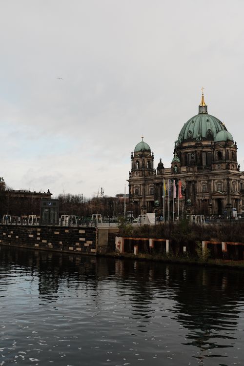 Free The majestic Berlin Cathedral by the Spree River, capturing its architectural beauty. Stock Photo