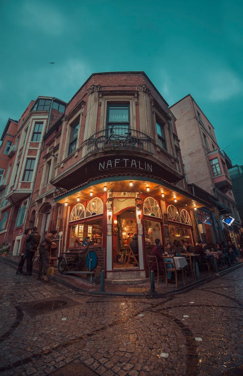 Cafe by Street in Town in Turkey