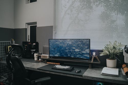 Desk with Monitor