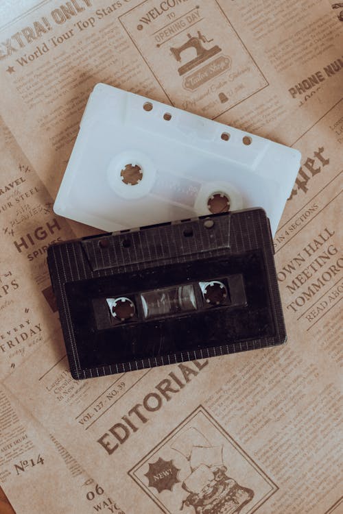 Kostnadsfri bild av kassetter, närbild, retro