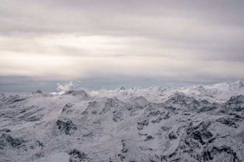 Бесплатное стоковое фото с Аэрофотосъемка, вершины, зима