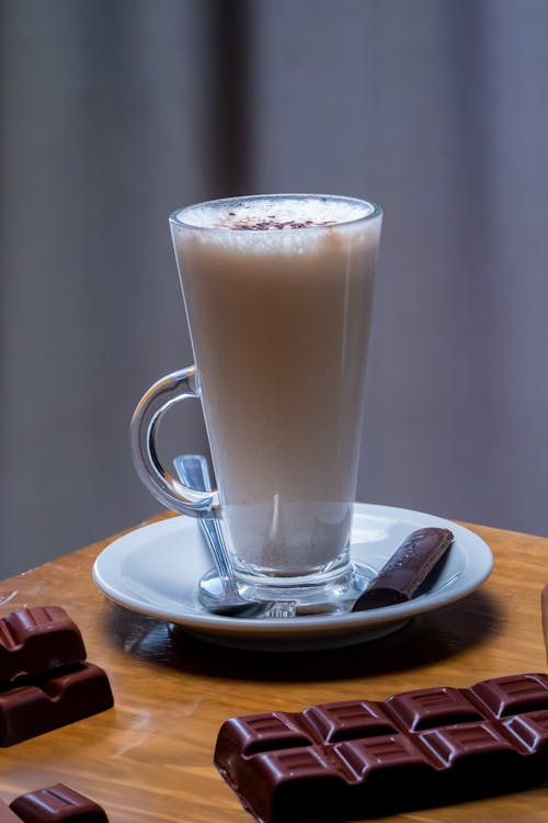 Free Coffee and Chocolate on Table Stock Photo