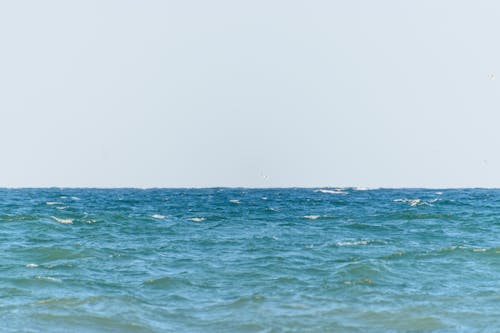 Waves in Calm Blue Sea