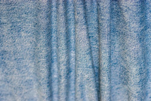 Free Blue Cotton Fabric Background Stock Photo