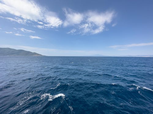 Blue Sky Over the Undulating Sea