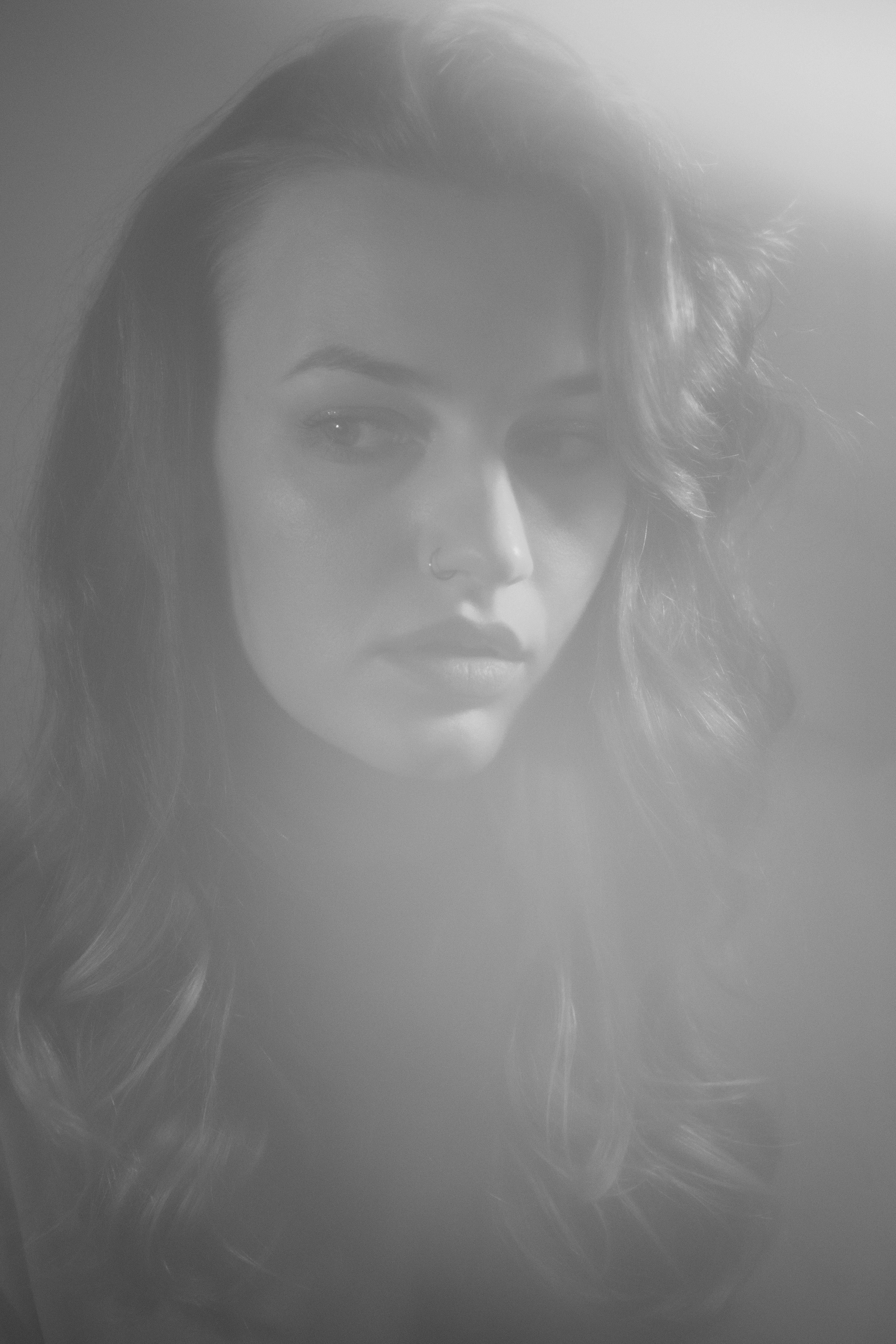 Portrait of Woman in Black and White · Free Stock Photo