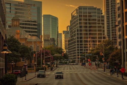 Downtown of Dallas at Golden Hour