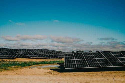 Solar Panels on a Desert